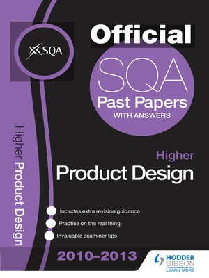 cover image of SQA Past Papers 2013 Higher Product Design